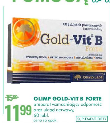 Tabletki OLIMP LABS GOLD-VIT B FORTE promocja