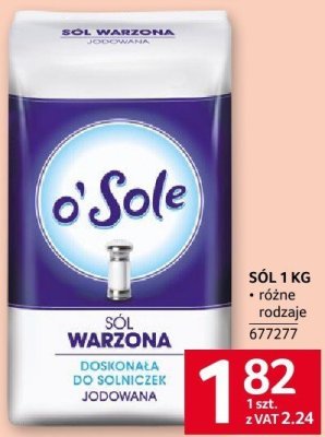 Sól warzona jodowana O'Sole promocja w Selgros