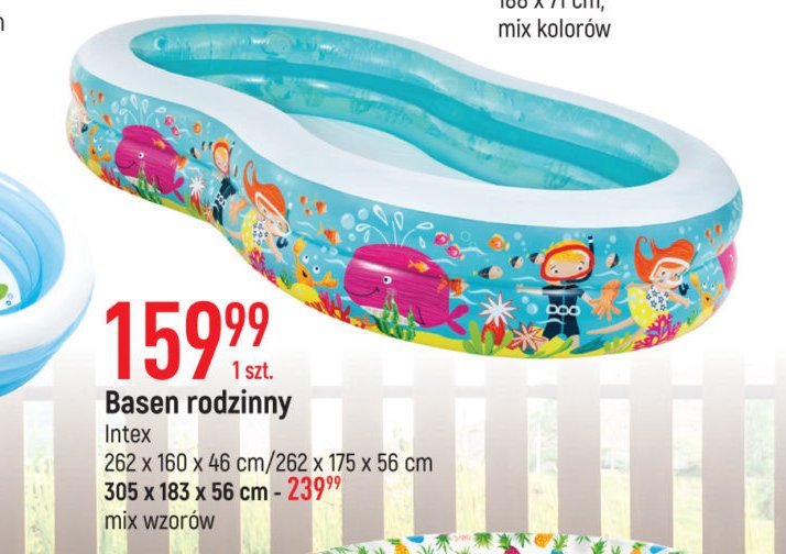 Basen dmuchany family 262 x 175 x 56 cm Intex promocja w Selgros