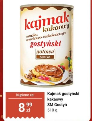Kajmak gostyński kakaowy  promocja w Dino