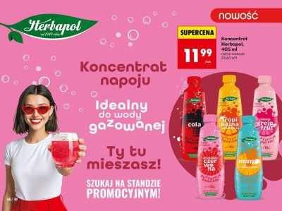 Koncentrat napoju różne rodzaje promocja w Biedronka