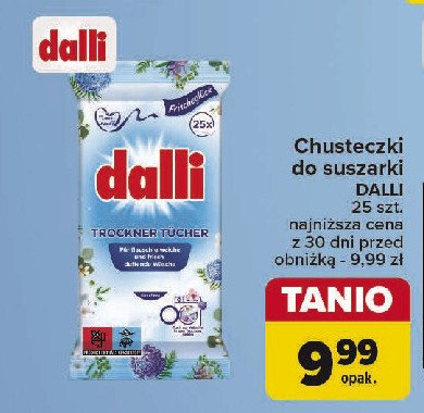 Chusteczki do suszarki Dalli promocja w Carrefour