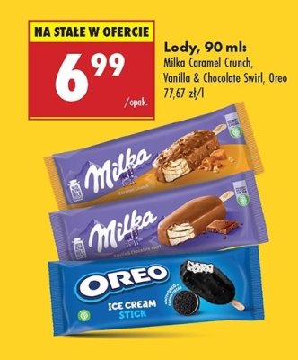 Lód caramel crunch Milka ice cream promocja