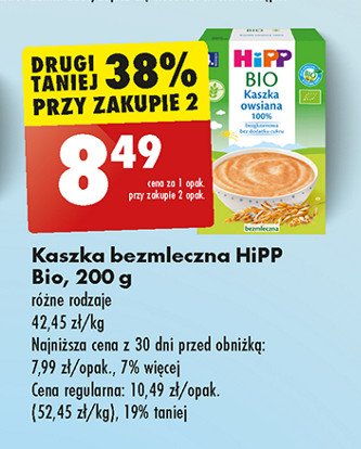 Kaszka owsiana Hipp bio promocja