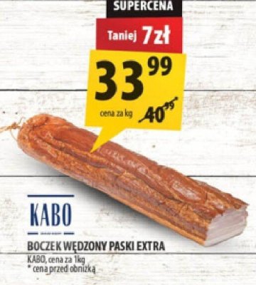 Boczek wędzony paski extra Kabo promocja w Arhelan