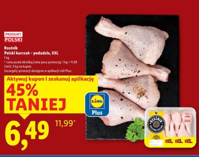 Kurczak Rzeźnik Polski kurczak - podudzia, XXL promocja w Lidl