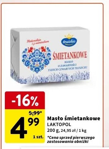 Masło śmietankowe Łosickie promocja