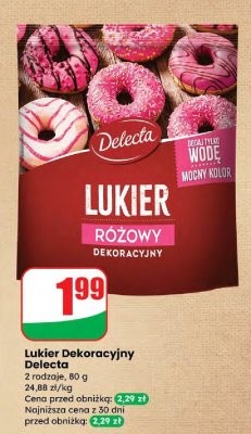 Lukier Dekoracyjny Różowy Delecta promocja w Dino