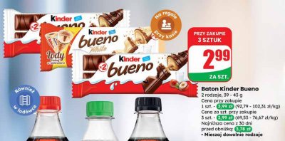 Baton Kinder Bueno różne rodzaje promocja w Dino