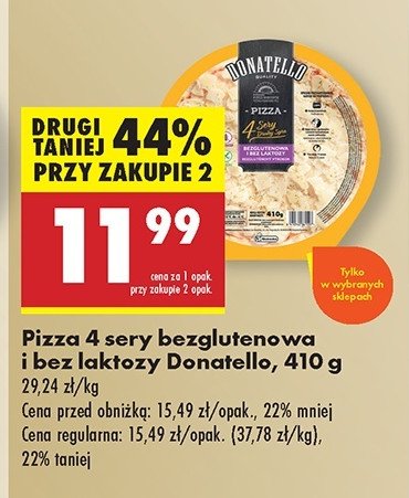 Pizza 4 sery bez laktozy i glutenu Donatello pizza promocja