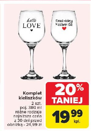 Kieliszki 380 ml promocja