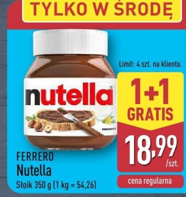 Krem czekoladowy Nutella  promocja w Aldi