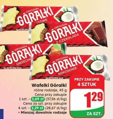 Wafelki orzechowe promocja w Dino
