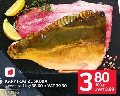 Karp płat ze skórą promocja w Selgros