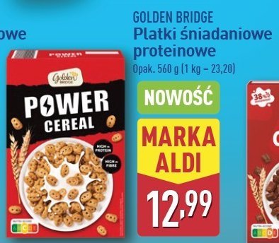 Płatki śniadaniowe proteinowe GOLDEN BRIDGE promocja w Aldi