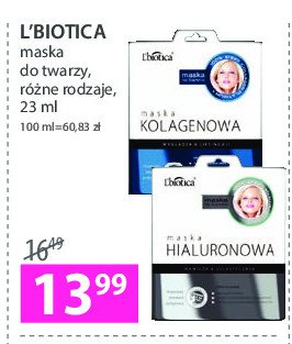 Maska kolagenowa L'biotica promocje
