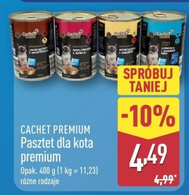 CACHET PREMIUM Pasztet dla kota premium, różne rodzaje promocja w Aldi