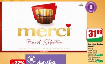 Bombonierka Merci Finest Selection promocja w Dino
