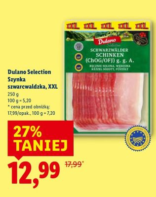 Szynka Dulano Selection schwarzwaldzka, XXL promocja w Lidl