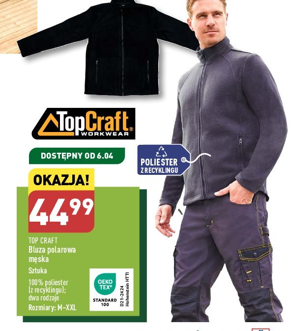 Bluza polarowa męska Top craft promocja