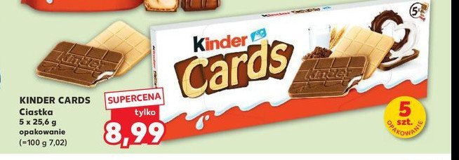 Herbatniki czekoladowe Kinder cards promocja w Kaufland