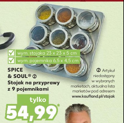 Stojak na przyprawy z 9 pojemnikami Spice&soul promocja
