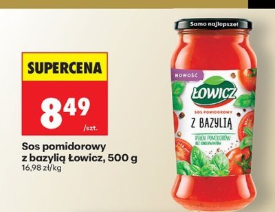 Sos pomidorowy z bazylią Łowicz 500 g promocja w Biedronka