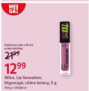 Błyszczyk do ust 3 WIBO LIP SENSATION promocja w Rossmann