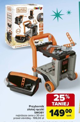 Przybornik złotej rączki SMOBY BLACK+DECKER promocja w Carrefour