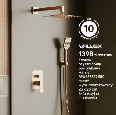 Zestaw prysznicowy podtynkowy Harris promocja w Castorama