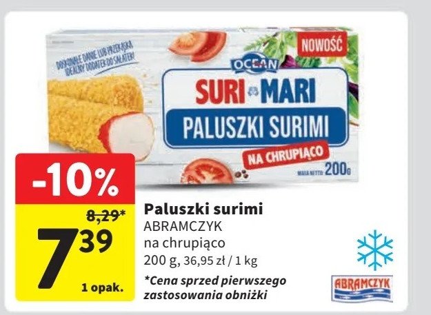 Paluszki surimi chrupiące Ocean (ryby) promocja w Intermarche