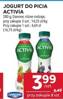 Jogurt do picia Activia 280g, różne rodzaje promocja w Stokrotka