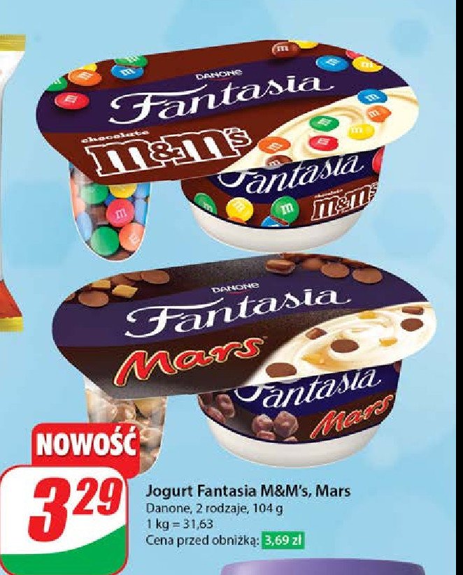 Jogurt mars Danone fantasia promocja