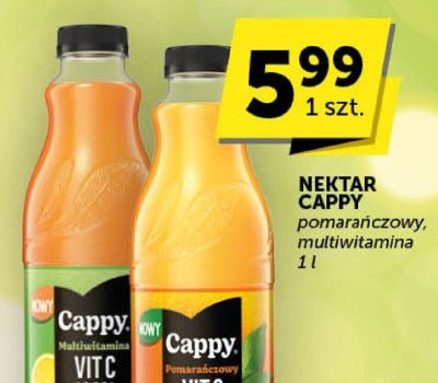 Nektar CAPPY pomarańczowy, multiwitamina promocja w Groszek