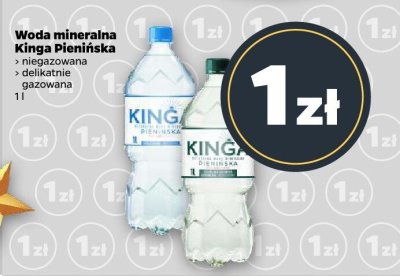 Woda mineralna niegazowana Kinga Pienińska promocja w Netto
