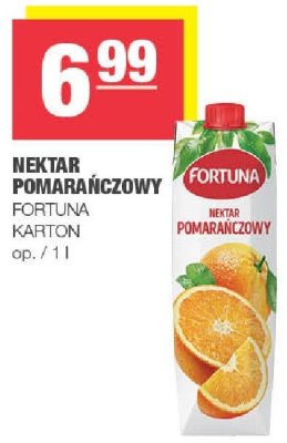 Nektar pomarańczowy Fortuna karton promocja w SPAR