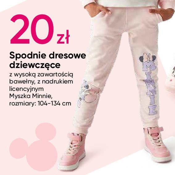 Spodnie dresowe 104-134 cm minnie promocja