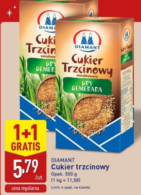 Cukier trzcinowy DIAMANT Cukier trzcinowy nierafinowany Dry Demerara promocja w Aldi