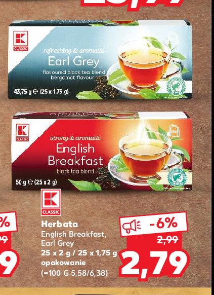 Herbata english breakfast K-classic promocja