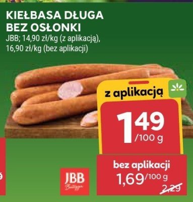 Kiełbasa długa bez osłonki JBB promocja w Stokrotka