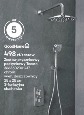 Zestaw prysznicowy podtynkowy Teesta promocja w Castorama