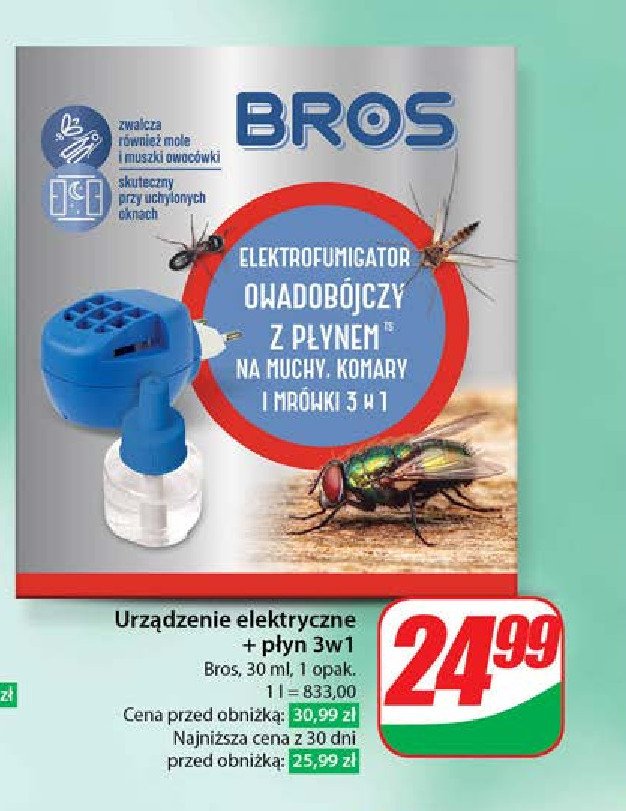 Płyn do urządzeń elektrycznych na komary Bros promocja