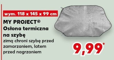 Osłona termiczna na szybę zimą chroni szybę przed zamarzaniem, latem przed nagrzaniem wym. 118 x 145 x 99 cm My Project promocja w Kaufland