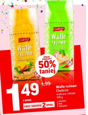 Wafle ryżowe naturalne Chabrior promocja