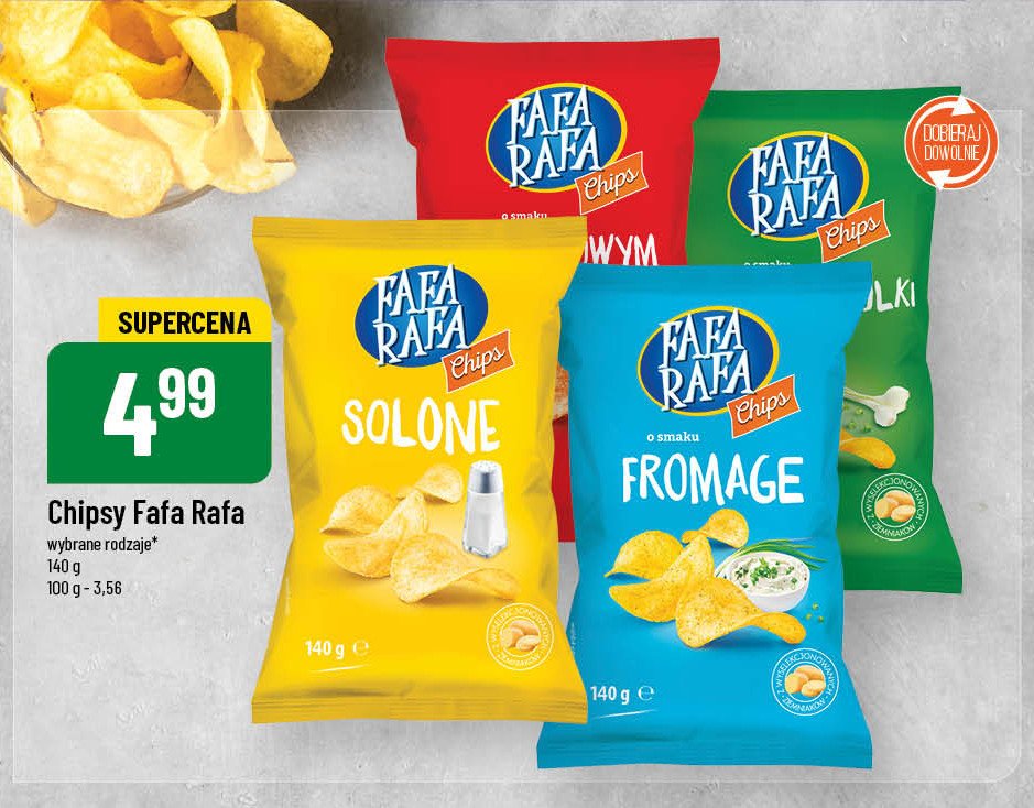 Chipsy zielona cebulka Fafa rafa promocja w POLOmarket