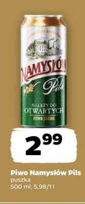 Piwo Namysłów Pils puszka promocja w Netto