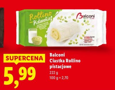 Ciastka Rollino pistacjowe promocja w Lidl