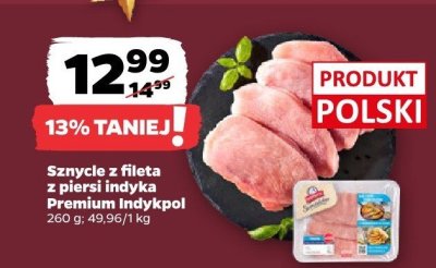 Sznycle z fileta z piersi indyka Premium  promocja w Netto