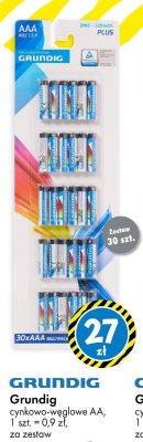 Baterie cynkowo-węglowe Grundig AAA promocja w Tedi