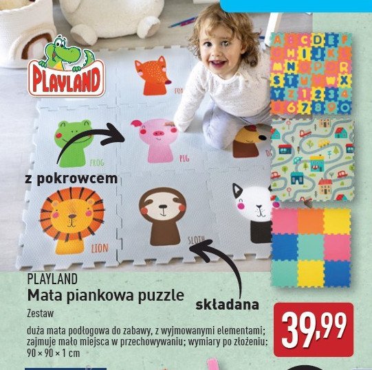 Mata piankowa puzzle Playland promocja w Aldi